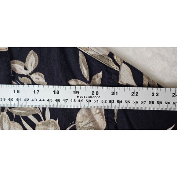 Old Navy Men's XXXL Tall Black Floral Button-Up Short Sleeve Shirt, - Picture 4 of 8